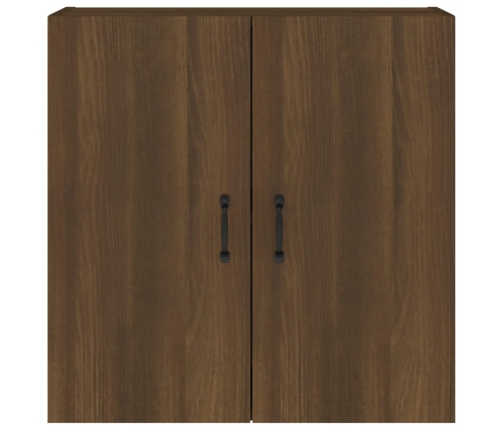 Armario de pared madera contrachapada marrón roble 60x31x60 cm