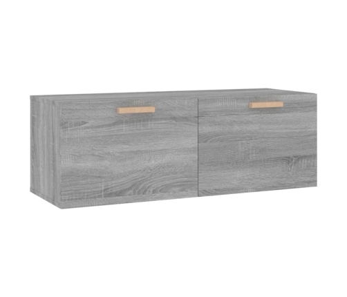 Armario pared madera contrachapada gris Sonoma 100x36,5x35 cm