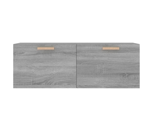 Armario pared madera contrachapada gris Sonoma 100x36,5x35 cm