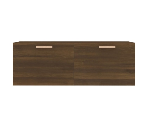 Armario pared madera contrachapada marrón roble 100x36,5x35 cm