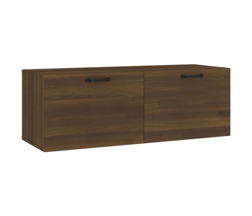 Armario pared madera contrachapada marrón roble 100x36,5x35 cm