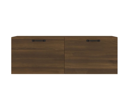 Armario pared madera contrachapada marrón roble 100x36,5x35 cm