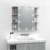 Mueble con espejo y LED color gris Sonoma 70x16,5x60 cm