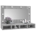 Mueble con espejo y LED color gris Sonoma 90x31,5x62 cm