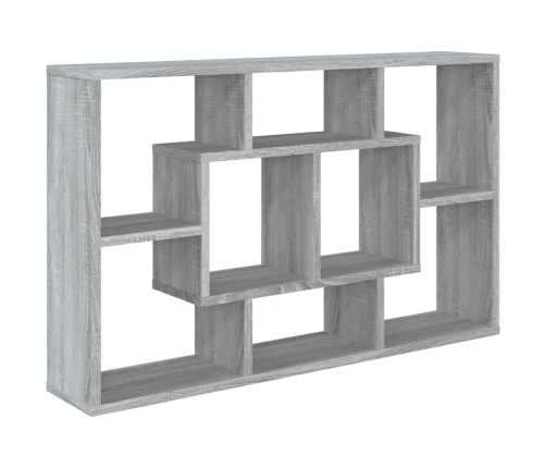 Estantería de pared madera ingeniería gris Sonoma 85x16x52,5 cm