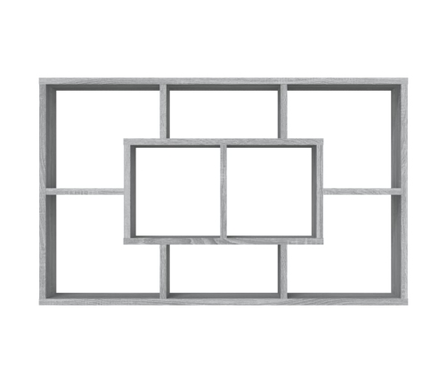 Estantería de pared madera ingeniería gris Sonoma 85x16x52,5 cm