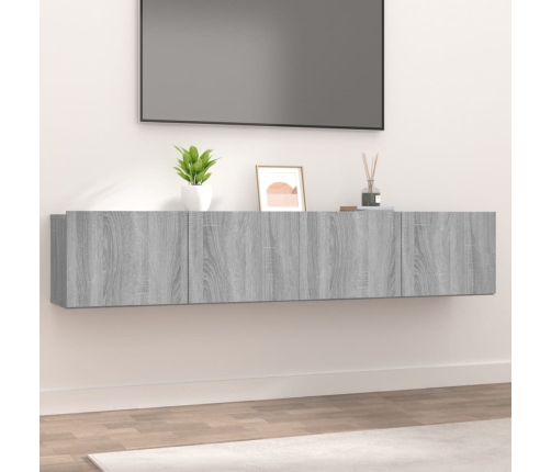 Muebles de TV 2 uds madera ingeniería gris Sonoma 80x30x30 cm