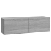 Muebles de pared para TV 2 uds madera gris Sonoma 100x30x30 cm