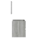 Armario de baño con espejo madera contrachapada gris Sonoma