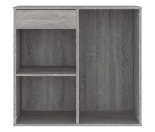 Armario maquillaje madera contrachapada gris Sonoma 80x40x75 cm