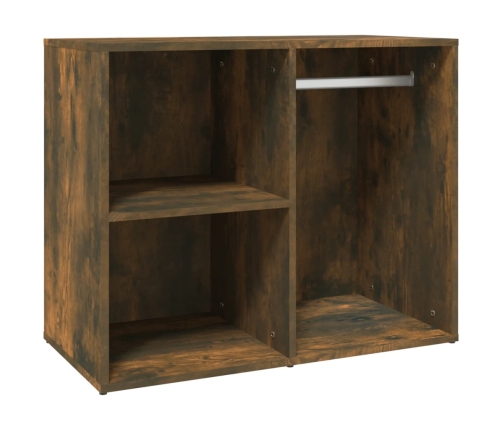 Mueble vestidor madera contrachapada roble ahumado 80x40x65 cm