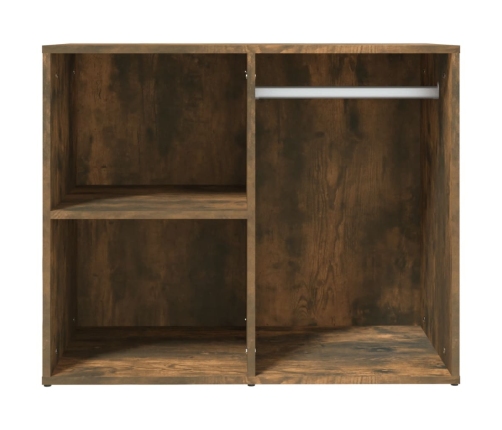 Mueble vestidor madera contrachapada roble ahumado 80x40x65 cm