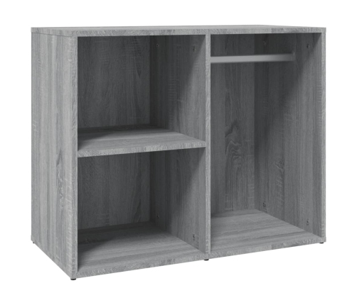 Mueble vestidor madera contrachapada gris Sonoma 80x40x65 cm