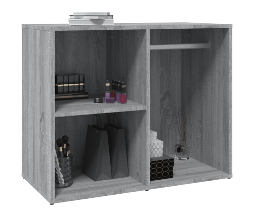 Mueble vestidor madera contrachapada gris Sonoma 80x40x65 cm