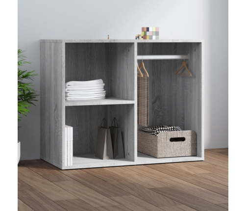 Mueble vestidor madera contrachapada gris Sonoma 80x40x65 cm