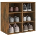 Muebles zapatero 2 uds color roble ahumado 52,5x30x50 cm