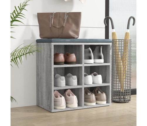 Mueble zapatero color gris Sonoma 52,5x30x50 cm