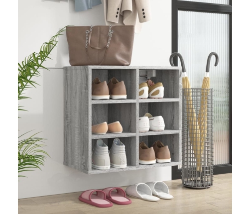 Mueble zapatero color gris Sonoma 52,5x30x50 cm