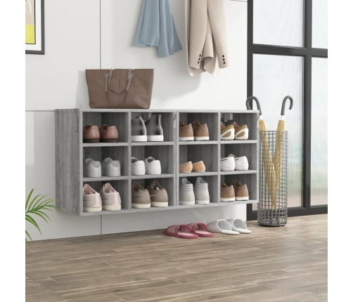 Mueble zapatero 2 uds color gris Sonoma 52,5x30x50 cm