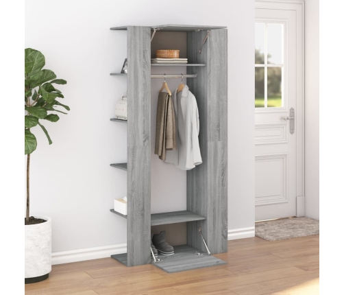 Mueble de recibidor madera ingeniería gris Sonoma 97,5x37x99 cm