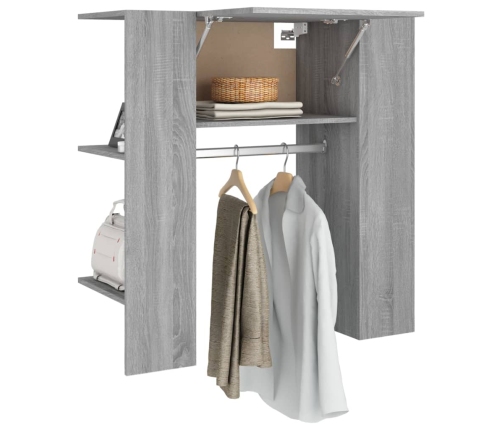 Mueble de recibidor madera ingeniería gris Sonoma 97,5x37x99 cm