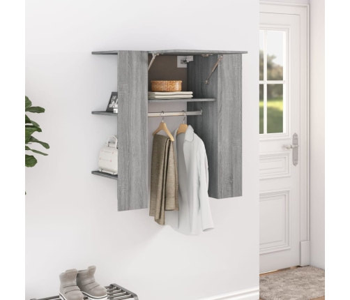 Mueble de recibidor madera ingeniería gris Sonoma 97,5x37x99 cm