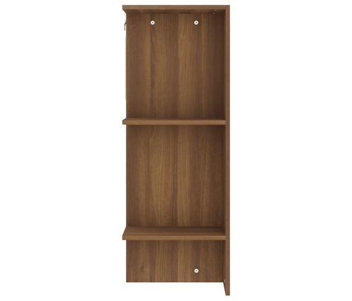 Mueble de recibidor madera ingeniería marrón roble 97,5x37x99cm