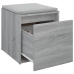 Cajón taburete madera contrachapada gris Sonoma 40,5x40x40 cm