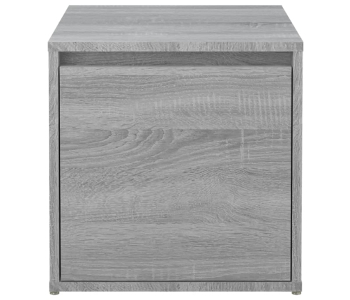 Cajón taburete madera contrachapada gris Sonoma 40,5x40x40 cm