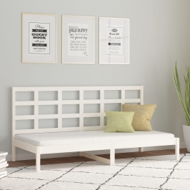 Sofá cama sin colchón madera maciza de pino blanco 90x200 cm