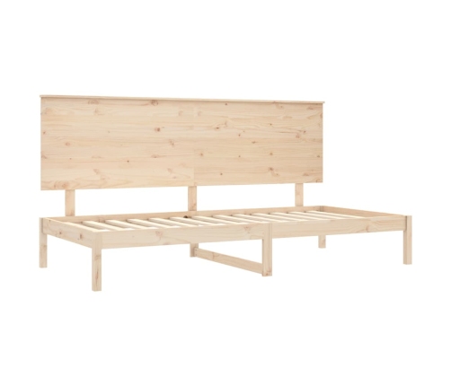 Sofá cama sin colchón madera maciza de pino 80x200 cm