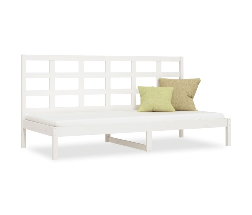 Sofá cama sin colchón madera maciza de pino blanco 80x200 cm