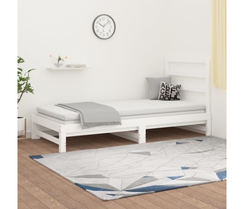 Sofá cama extraíble sin colchón blanco 2x(90x200) cm