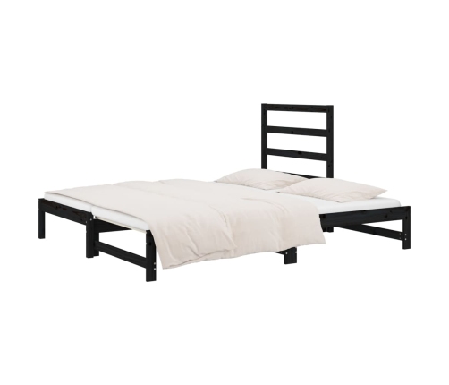 Sofá cama extraíble sin colchón negro 2x(90x200) cm