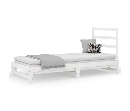 Sofá cama extraíble sin colchón blanco 2x(90x190) cm