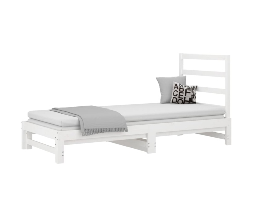 Sofá cama extraíble sin colchón blanco 2x(90x190) cm