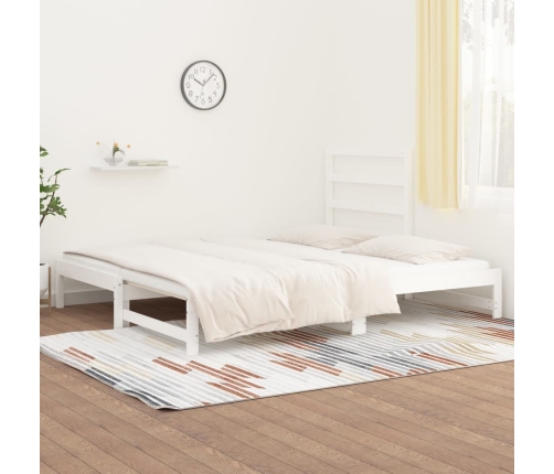 Sofá cama extraíble sin colchón blanco 2x(90x190) cm