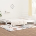 Sofá cama extraíble sin colchón blanco 2x(90x190) cm