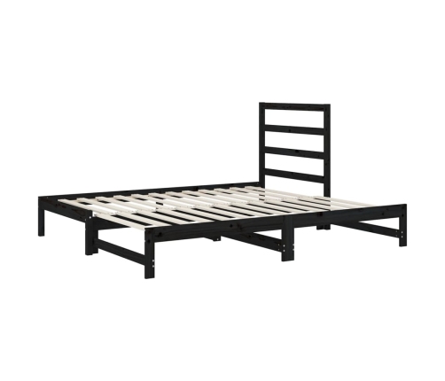 Sofá cama extraíble sin colchón negro 2x(90x190) cm