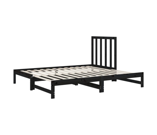 Sofá cama extraíble sin colchón negro 2x(90x190) cm