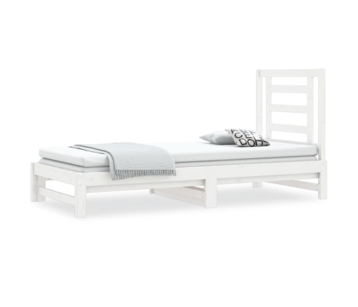 Sofá cama extraíble sin colchón blanco 2x(90x200) cm