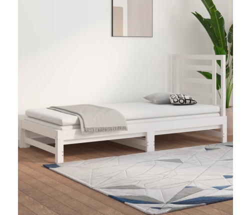 Sofá cama extraíble sin colchón blanco 2x(90x200) cm
