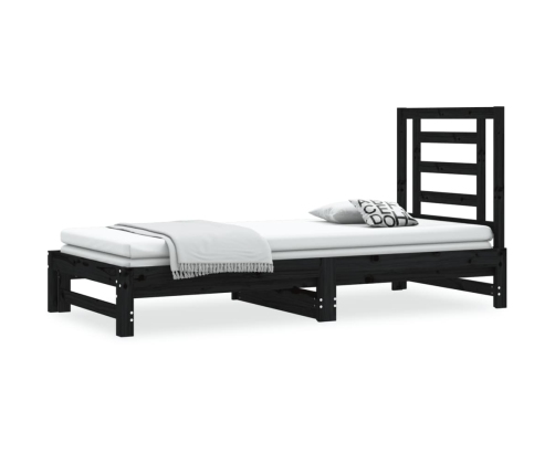 Sofá cama extraíble sin colchón negro 2x(90x200) cm