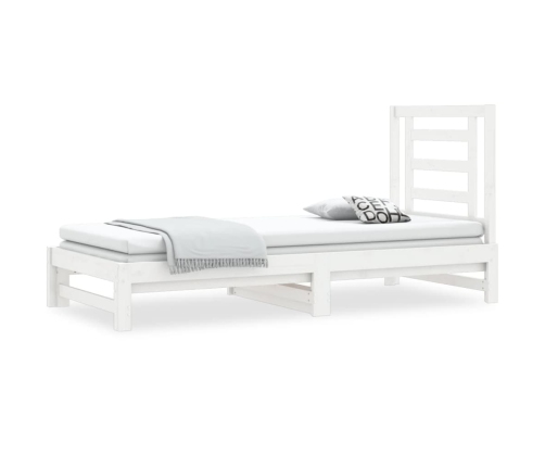 Sofá cama extraíble sin colchón blanco 2x(90x190) cm