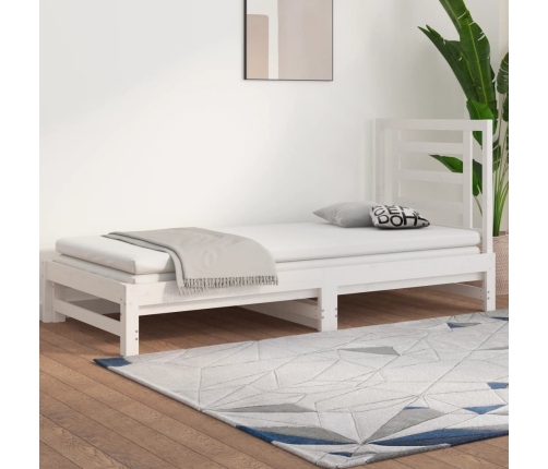 Sofá cama extraíble sin colchón blanco 2x(90x190) cm