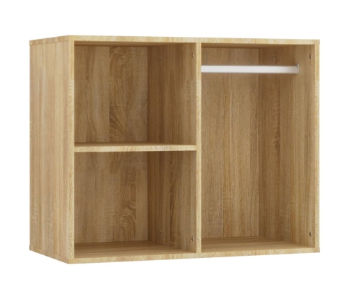 Juego de tocador con LED madera contrachapada roble Sonoma