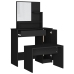 Juego de muebles de tocador negro 86,5x35x136 cm