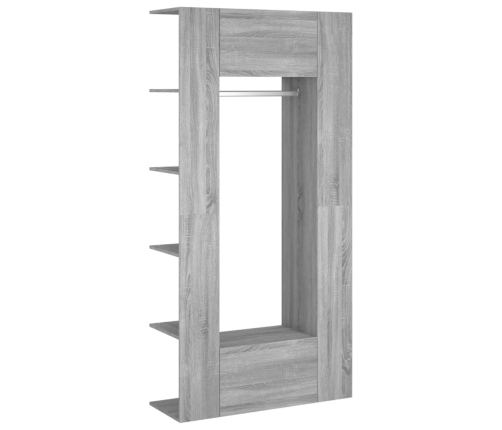 Mueble de recibidor 2 uds madera contrachapada gris Sonoma