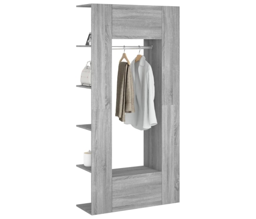 Mueble de recibidor 2 uds madera contrachapada gris Sonoma