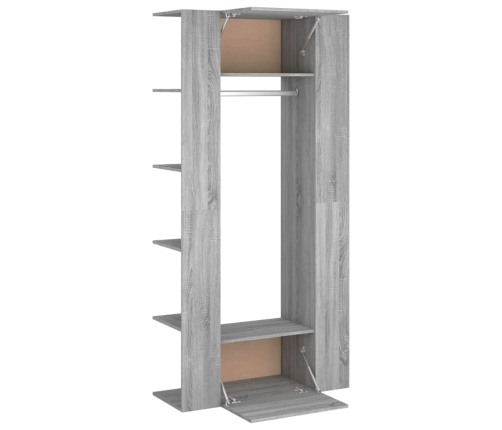 Mueble de recibidor 2 uds madera contrachapada gris Sonoma